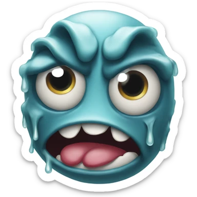 a one eye monster crying with one tear sticker