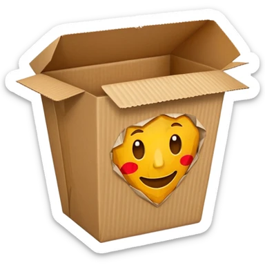 takeout box that looks like it has been in a trash can sticker