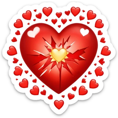 heart exploding with love sticker
