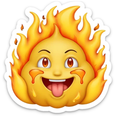 emoji face with burning eyes and vomiting sticker