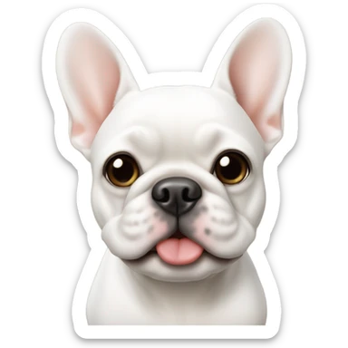 White Frenchie sticker