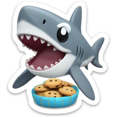 Baby shark with cookies sticker
