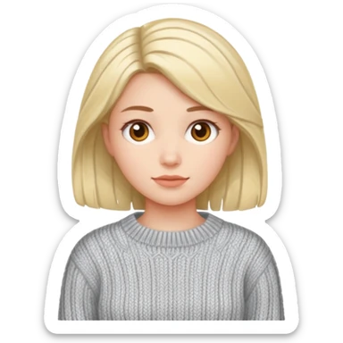 Girl wearing sweater  sticker