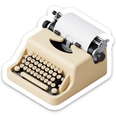 ivory typewriter sticker