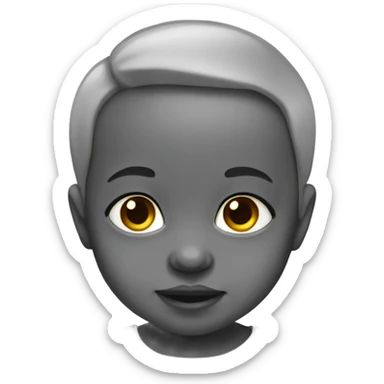 Baby with grey skin sticker