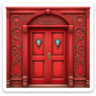 Red door sticker