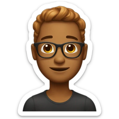 un beau gosse au couleur caramel avec des cheveux crépus noir sticker