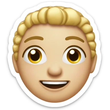 create an emoji that is happy. has money around and eyelashes and lipstick on. sticker