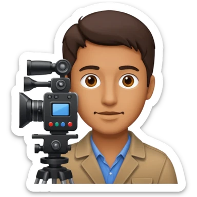 male Filmmaking sticker