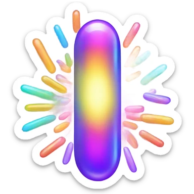 A glowing magical pill  sticker
