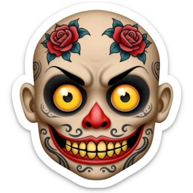 ''tattooed''-scary-looking-with-heavy-face-tattoes sticker