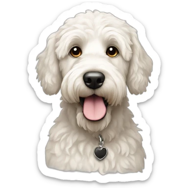 white-labradoodle-with-black-patch-around-left-eye sticker