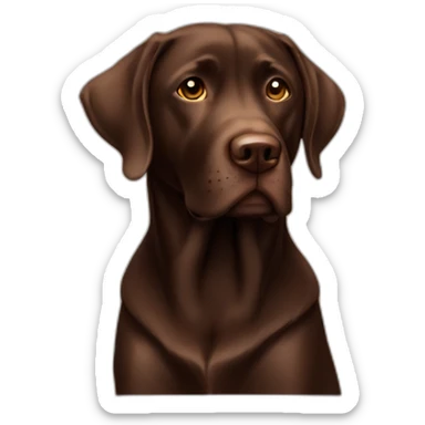 a-chocolate-lab-thinking sticker
