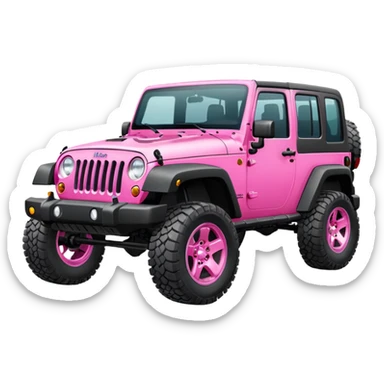 Pink jeep wrangler 4 door sticker