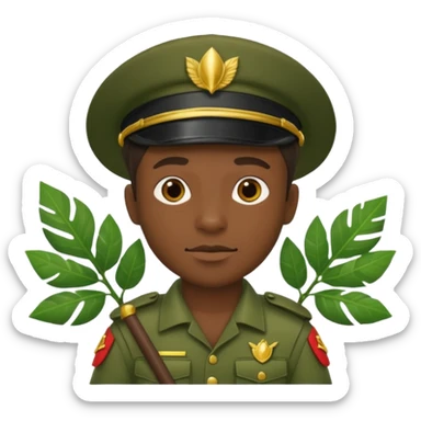 Jungle Guard – leaf shield. sticker