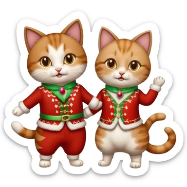 Cats couple salsa dancing  sticker