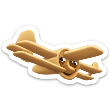 Breadstick flying in a plane sticker