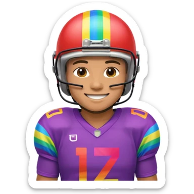 A LGBTQ football player more LGBTQ  sticker