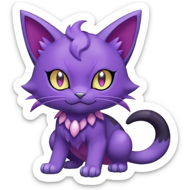 Purrloin-Delcatty-Pokémon-Fakémon-hybrid-creature (full body) sticker