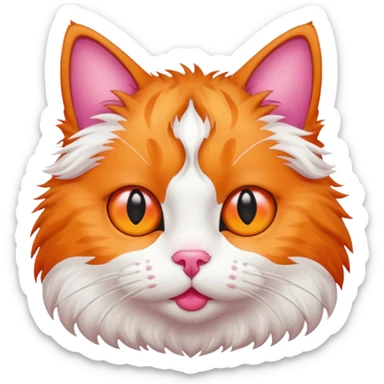 A stupid cat with every eye facing the opposite direction sticker