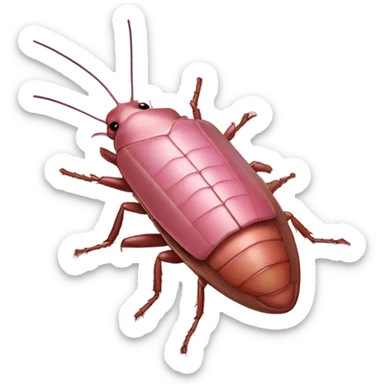 Pink cockroach sticker