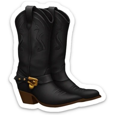 black cowboy boots sticker