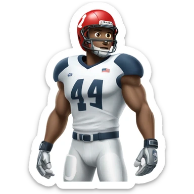 travis hunter in pads sticker