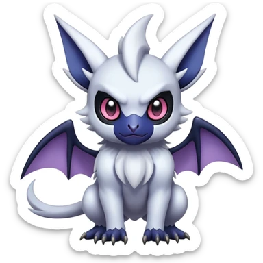Edgy Cool Kawaii Noibat-Absol-Pokemon Full Body sticker