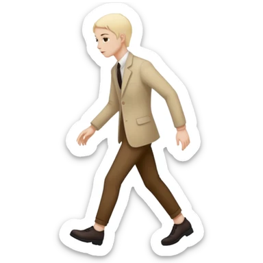 Character stepping out of their own shadow sticker