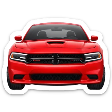 red dodge charger  sticker