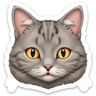 scottish cat with ears folded down sticker