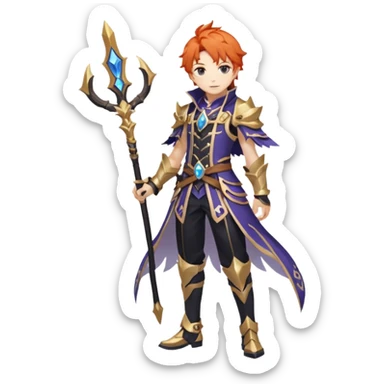 Diluc Ragnvindr (from Genshin Impact) (full body) sticker