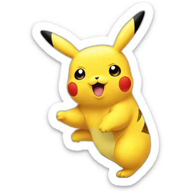 Laptop with pikachu wallpaper sticker