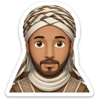 Homme arabe brun avec bouc sticker
