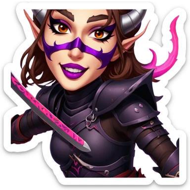 Demon-Horned Warrior sticker