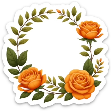 Warm-colored lush romantic vintage aesthetic  sticker