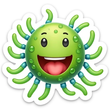 Happy bacteria sticker
