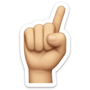 Opposite side of middle finger hand emoji sticker