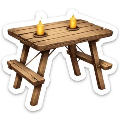 ancient Camping Table sticker