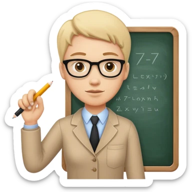 Teacher writes on a blackboard  sticker