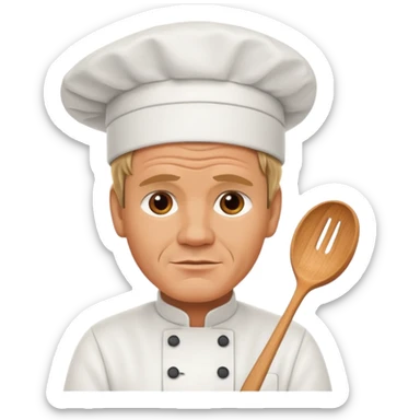 gordon ramsey with cook hat sticker