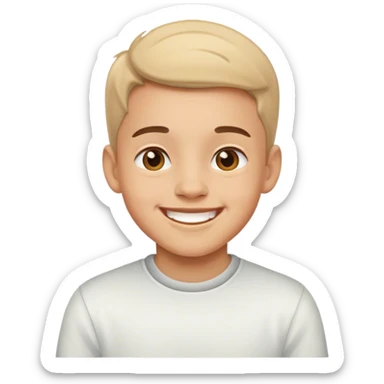 happy boy portrait smiling widely sticker