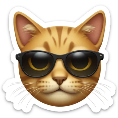 Cat with sunglasses sticker