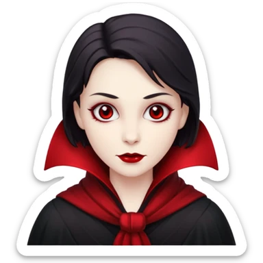 Vampire with red scarf  sticker