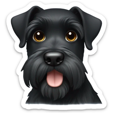 Black miniature schnauzer sticker