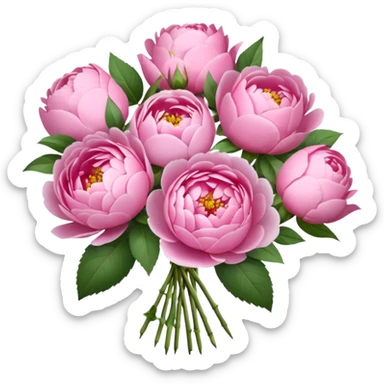 pink bouquet sticker