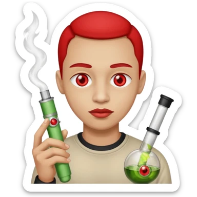 Marihuana,porros,blonds,bongs,ojos rojos sticker