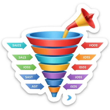 sales funnel sticker