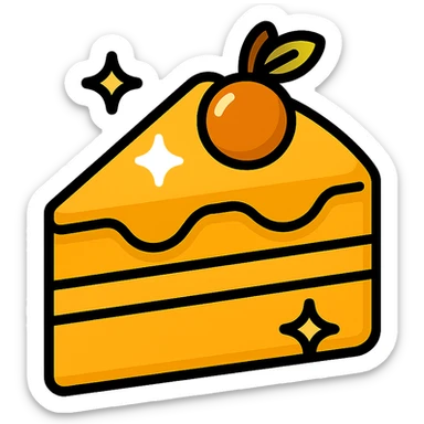 Make the cake appear even more golden and shiny, with enhanced golden highlights sticker