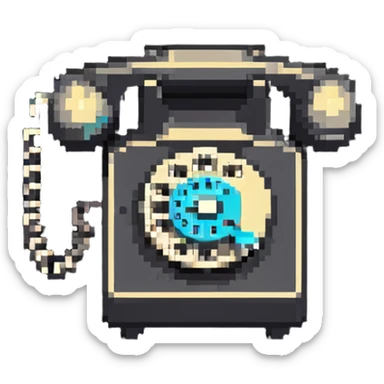 old rotary phone sticker